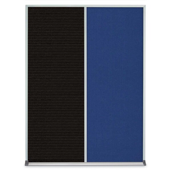 United Visual Products Single Door Radius Corkboard, 36"X36", B UV8002-BRONZE-FORBO - main